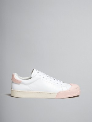 Marni Dada Bumper Sneaker Leren Wit Roze | PBEQX48858