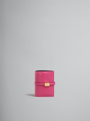 Marni Leren Bifold Prisma Wallet Roze | BENZX54071