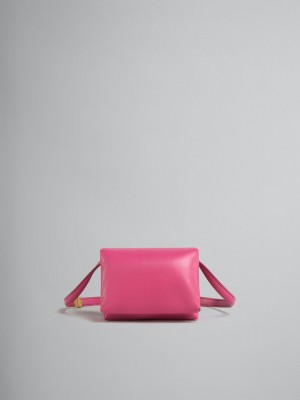 Marni Leren Mini Prisma Pouch Roze | LBESX92139