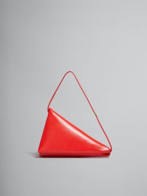 Marni Leren Prisma Triangle Bag Rood | BENZX85225