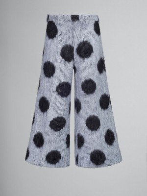 Marni Mohair Trousers With Maxi Polka Dots Wit | UBEND56547