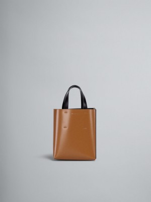 Marni Museo Mini Bag Leren Zwart Bruin | DBEKV99187