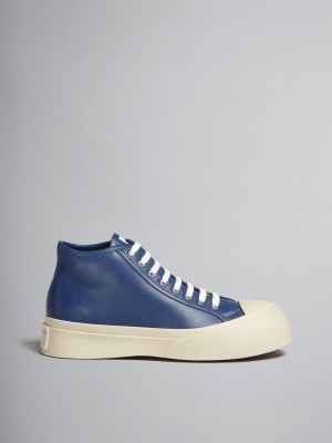 Marni Nappa Leren Pablo High-top Sneaker Blauw | BENEJ82862