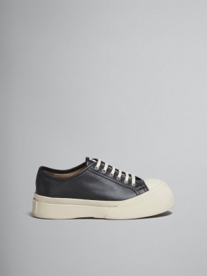 Marni Nappa Leren Pablo Kanten-up Sneaker Zwart | BBESO90506