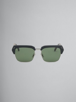 Marni Three Gorges Metal And Acetate Groen | GBEEC98187