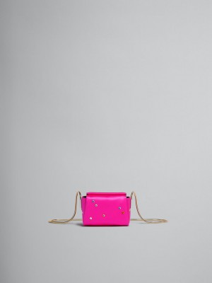 Marni Toggle Mini Bag Satin Fuchsie | UBETG23435