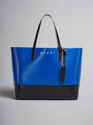 Marni Tribeca Shopping Bag Blauw Zwart | FBEHY85143