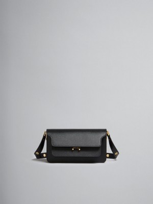 Marni Trunk Bag E/W Leren Zwart | SBENY43671