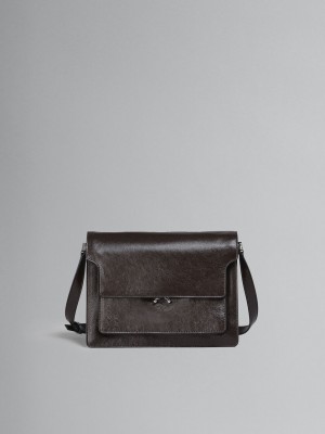 Marni Trunk Soft Large Bag Leren Bruin | BEZPD96742