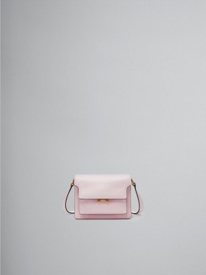 Marni Trunk Soft Mini Bag Leren Roze | DBEKV70014