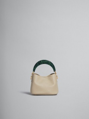 Marni Venice Mini Bucket Bag Leren Lichtbruin | MBEFT74514