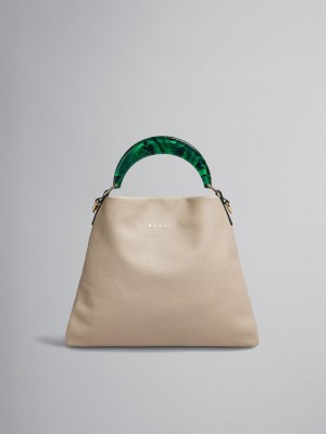 Marni Venice Small Bag Leren Beige | UBETG75007