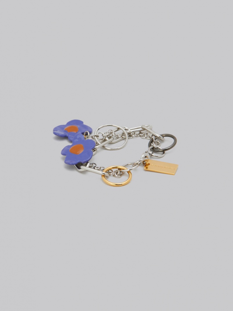 Marni Bracelet With Flowers Paars | XBEBH93308