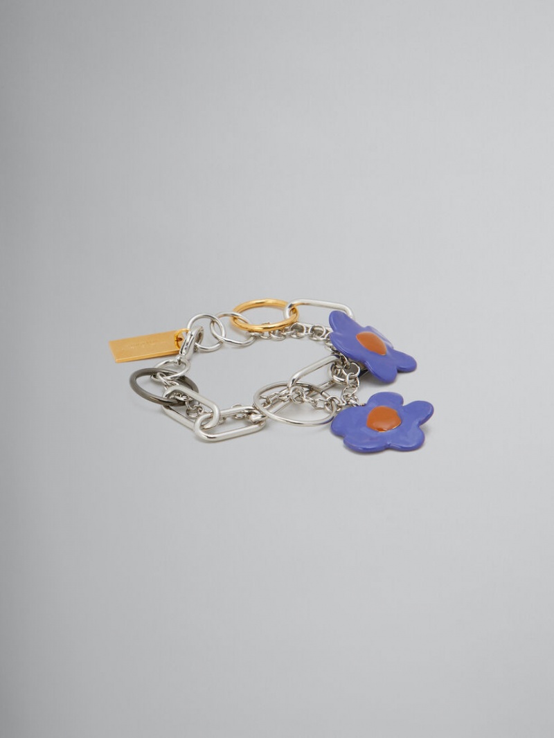 Marni Bracelet With Flowers Paars | XBEBH93308