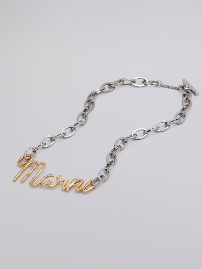 Marni Brass Marni Italic Zilver Goud | DBEVO40647