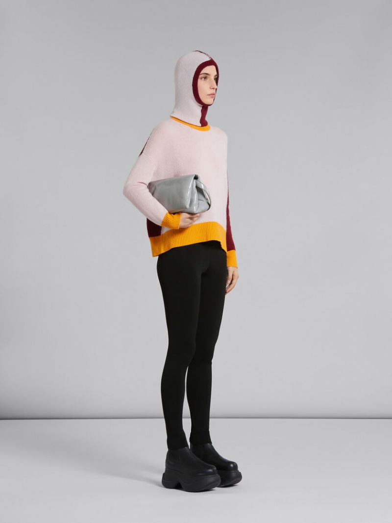 Marni Colour-block Cashmere Jumper Roze | EBEVG90156