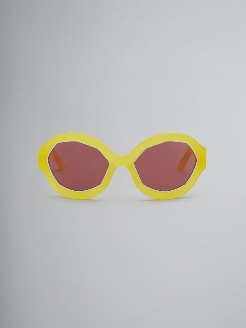 Marni Cumulus Cloud Acetate Geel | BEZDE63184