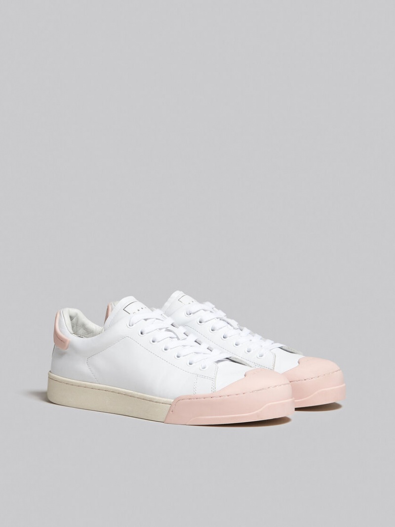 Marni Dada Bumper Sneaker Leren Wit Roze | PBEQX48858