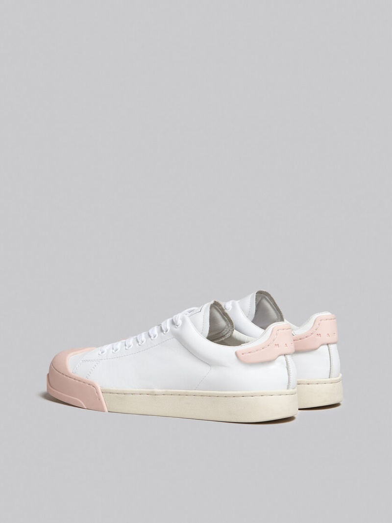 Marni Dada Bumper Sneaker Leren Wit Roze | PBEQX48858