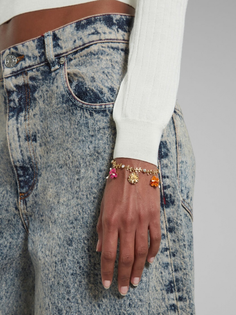 Marni Enamelled Flower Charm Bracelet Bloemen | BEEGJ71735