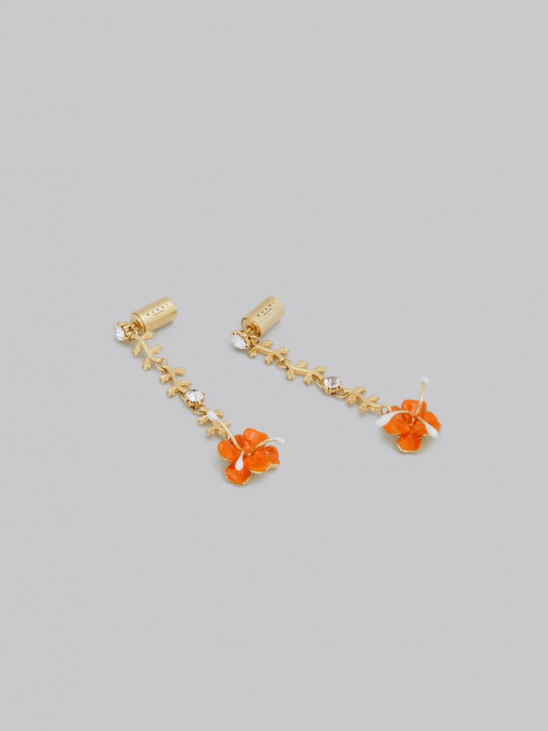 Marni Enamelled Metal Flower Drop Bloemen | XBEGW12946