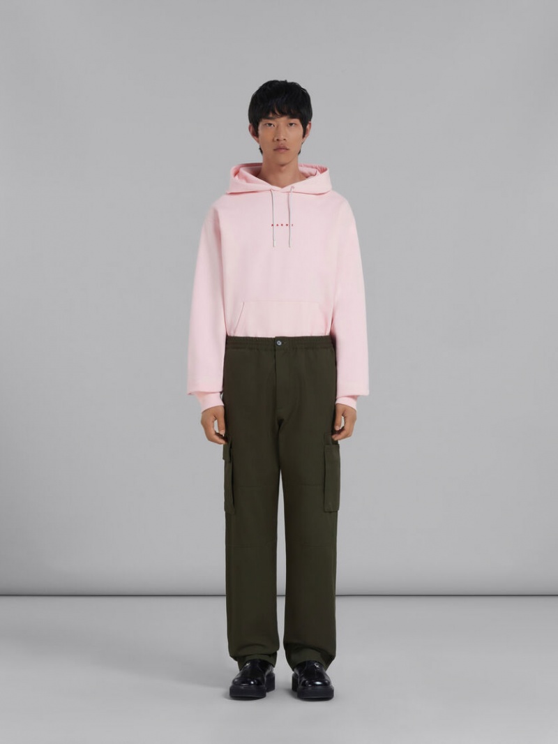 Marni Gabardine Cargo Pants With Drawstring Taille Groen | UBEND57287