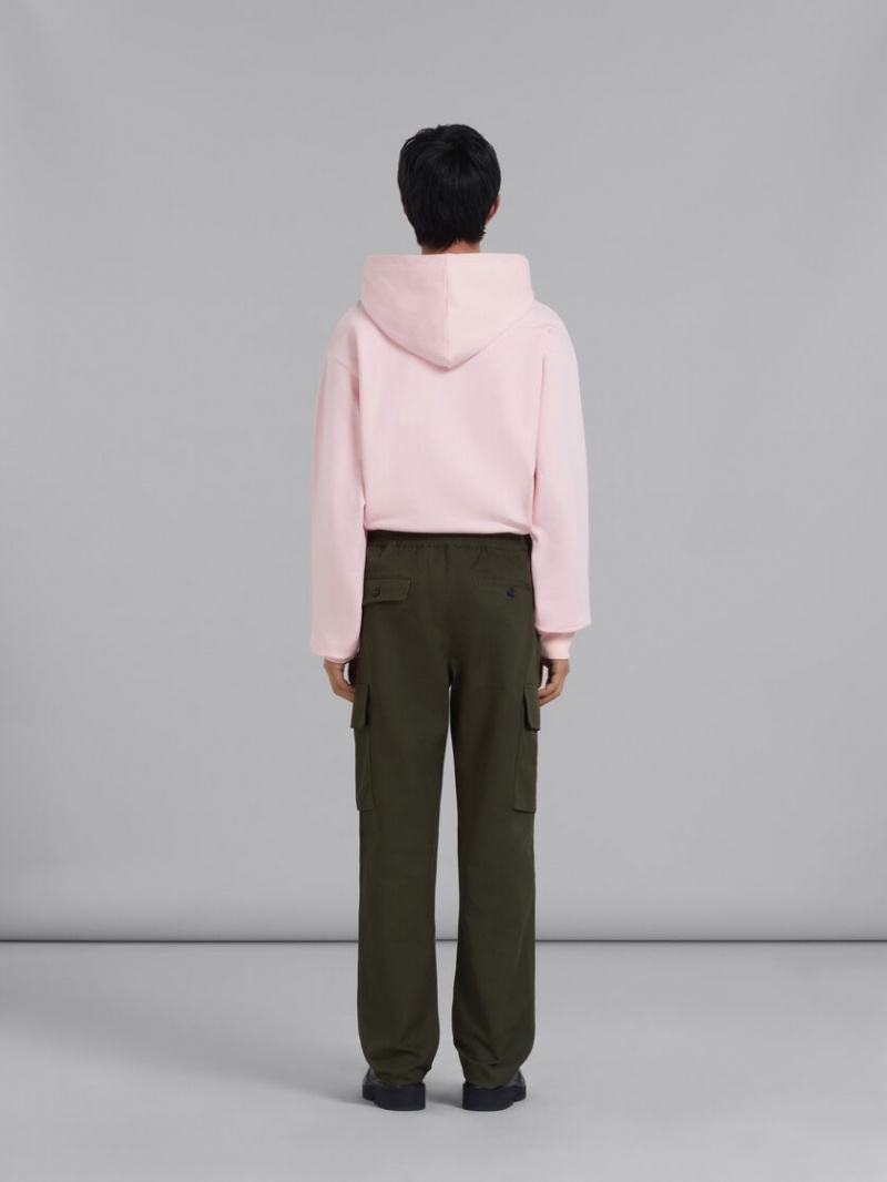 Marni Gabardine Cargo Pants With Drawstring Taille Groen | UBEND57287