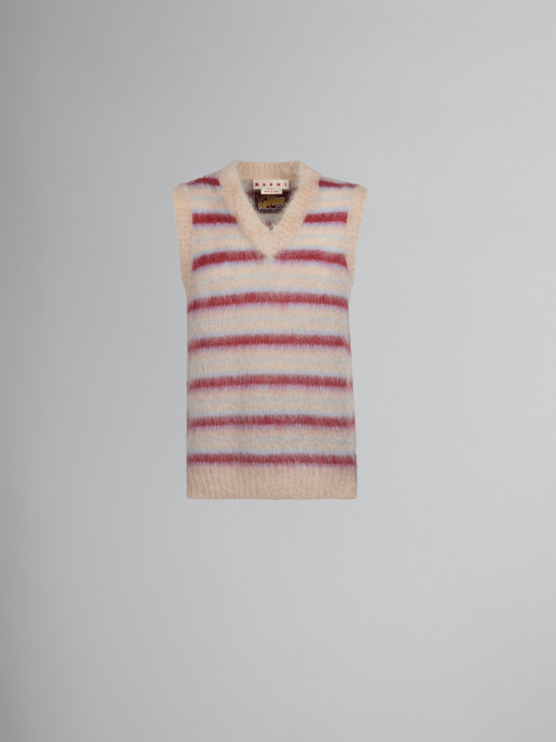 Marni Gestreept Mohair Vest Room | EBEHC56340