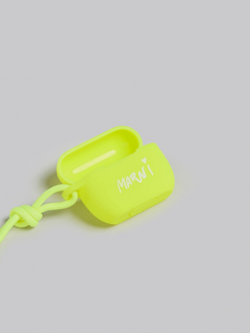 Marni Gummy Airpods Case Geel | FBEHY62220