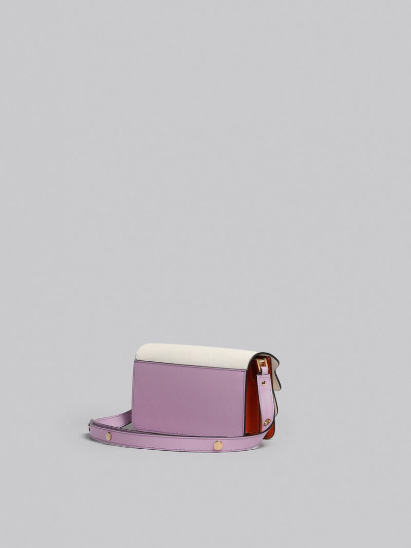 Marni Leren Ew Trunk Bag Paars | YBEVQ81305