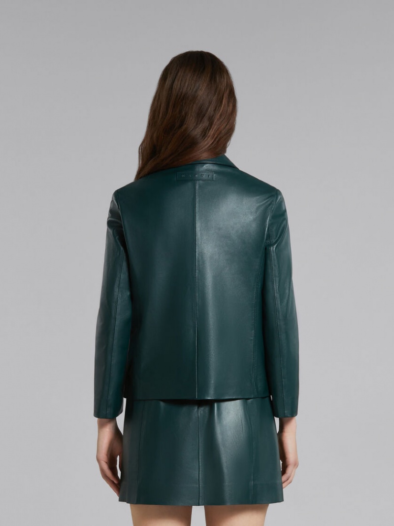 Marni Leren Jacket Groen | XBEBH74492