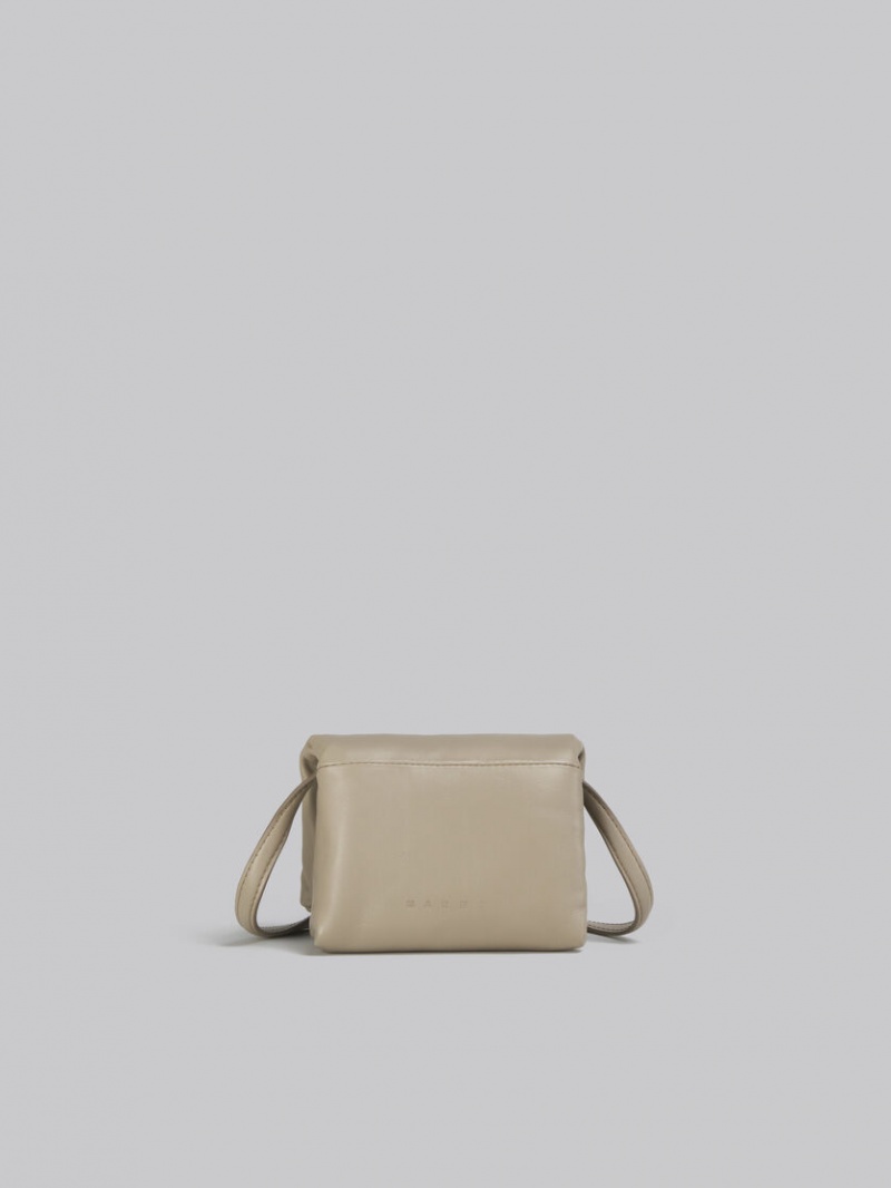 Marni Leren Mini Pouch Beige | EBEHC49655