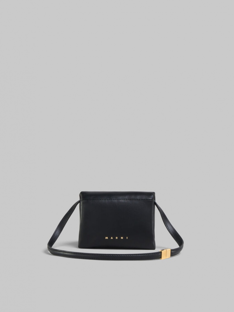 Marni Leren Mini Pouch Zwart | GBEUC61852