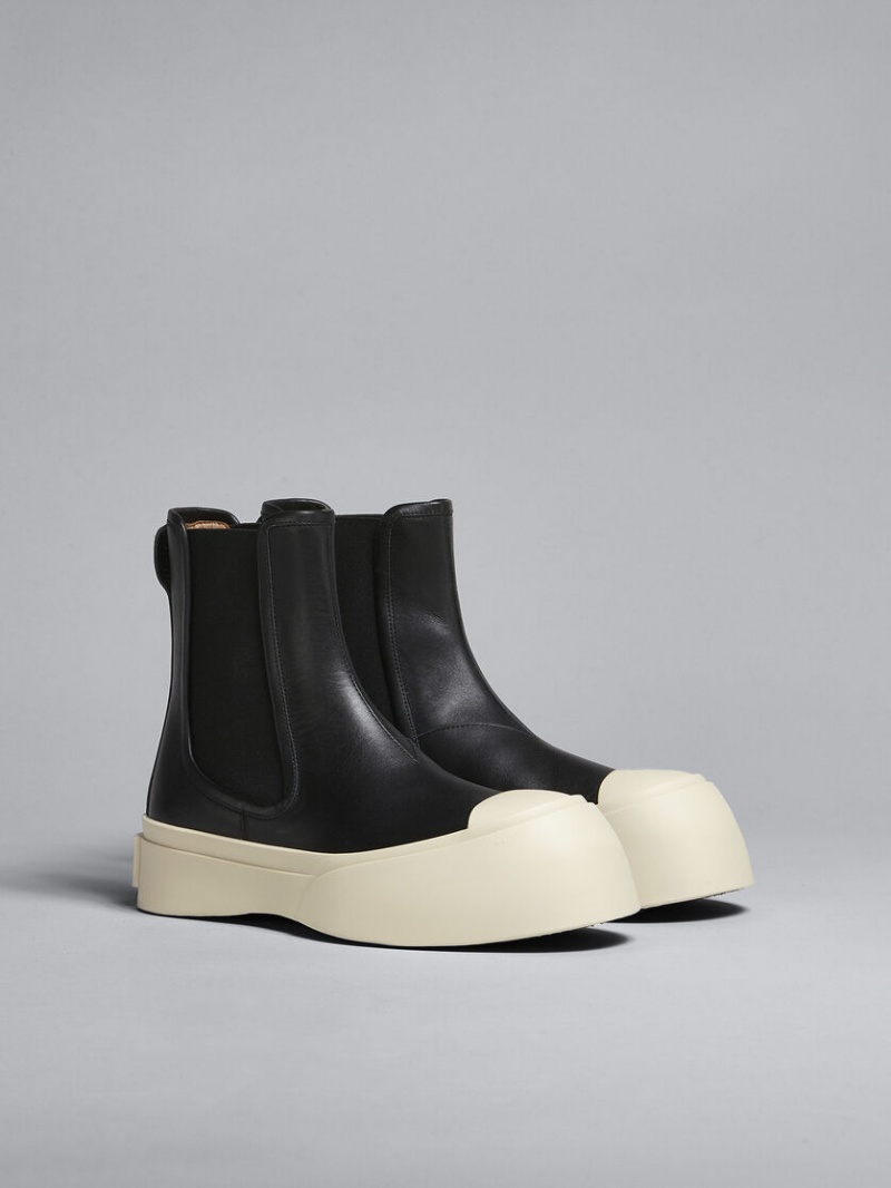 Marni Leren Pablo Chelsea Boot Zwart | BEIIZ86341