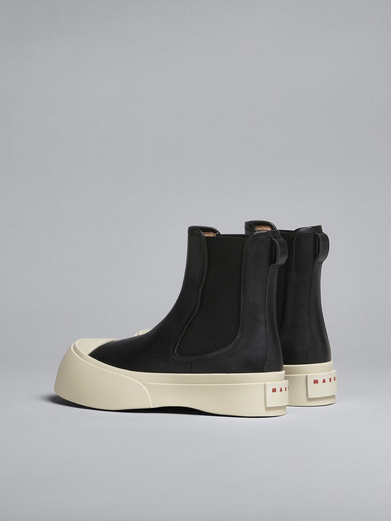 Marni Leren Pablo Chelsea Boot Zwart | BEIIZ86341