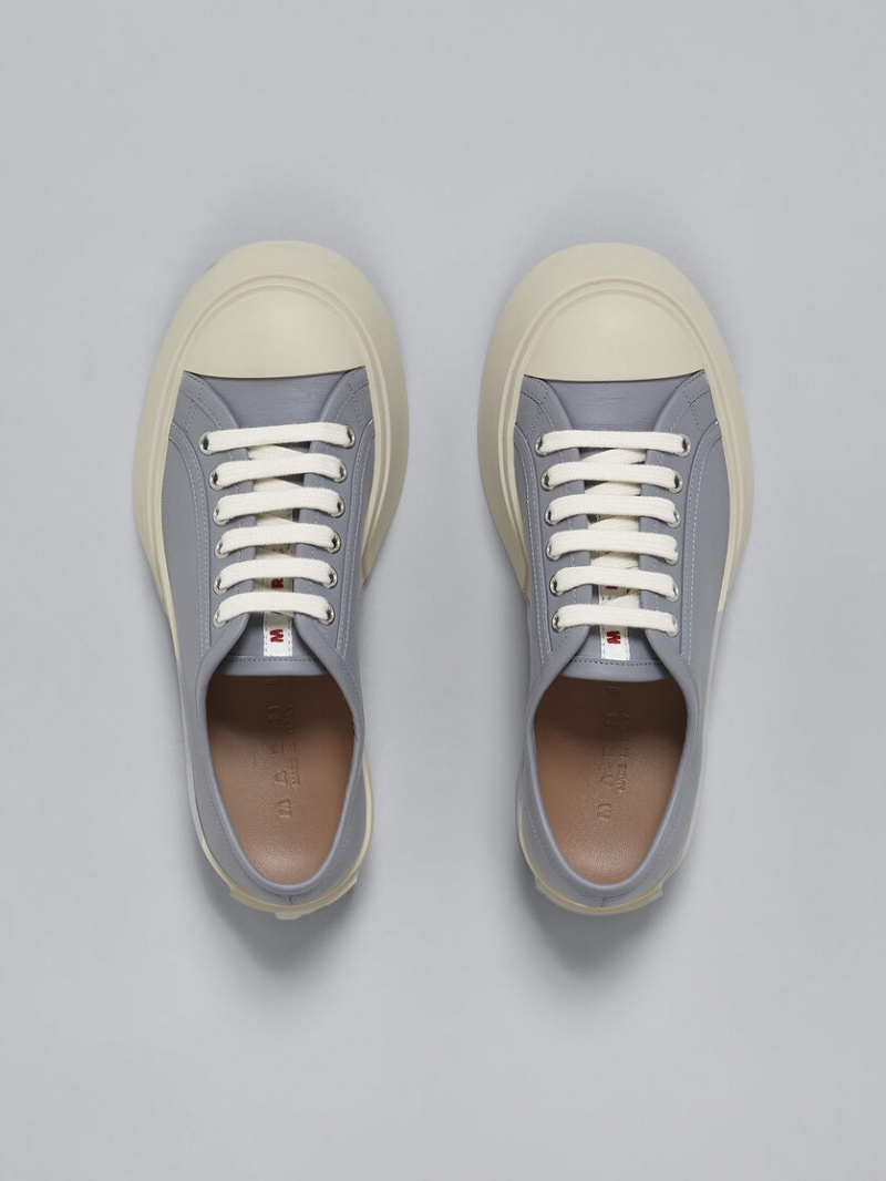 Marni Leren Pablo Kanten-up Sneaker Grijs | BEICD16795