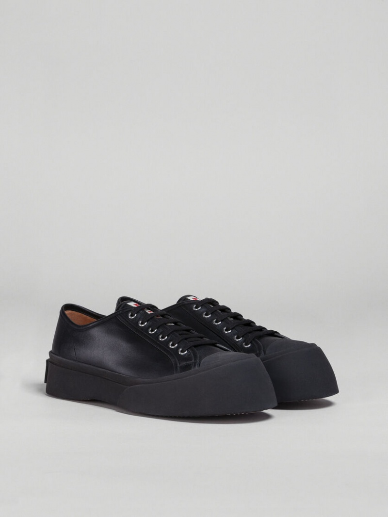 Marni Leren Pablo Sneaker Zwart | BENEJ21850