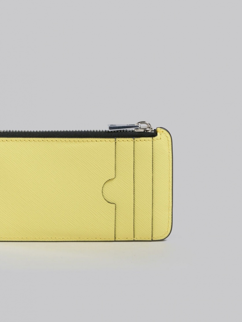 Marni Leren Zip-around Card Case Donkergrijs Room | LBETR22523