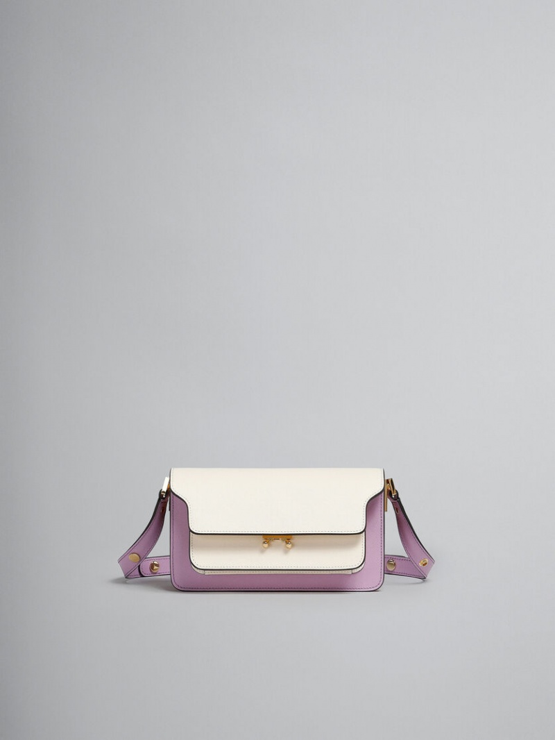 Marni Lilac Saffiano Leren Ew Trunk Bag Paars | SBENY53578