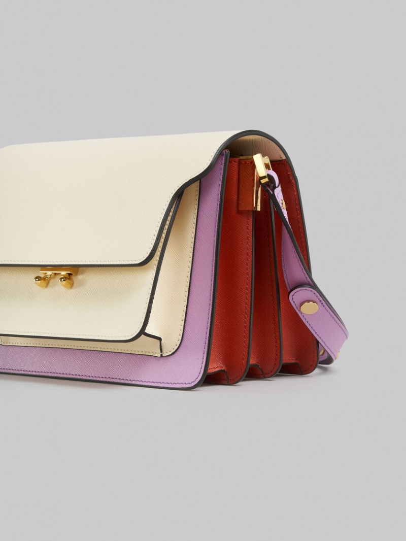 Marni Lilac Saffiano Leren Trunk Bag Paars | TBEWZ14198