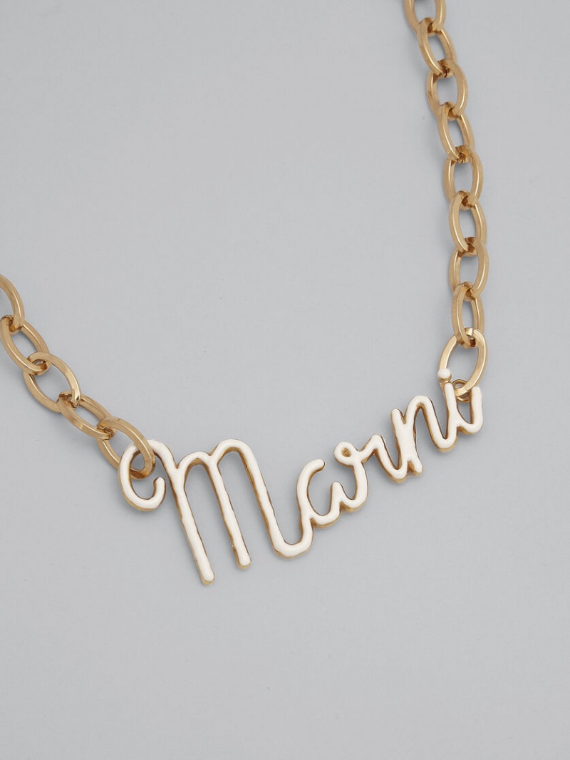 Marni Logo Necklace Goud | BEXBR86851