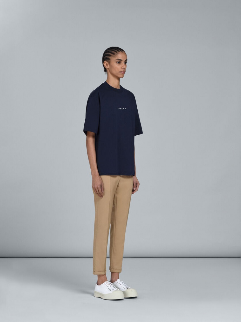 Marni Logo T-shirt Zwart | BEJBT28963