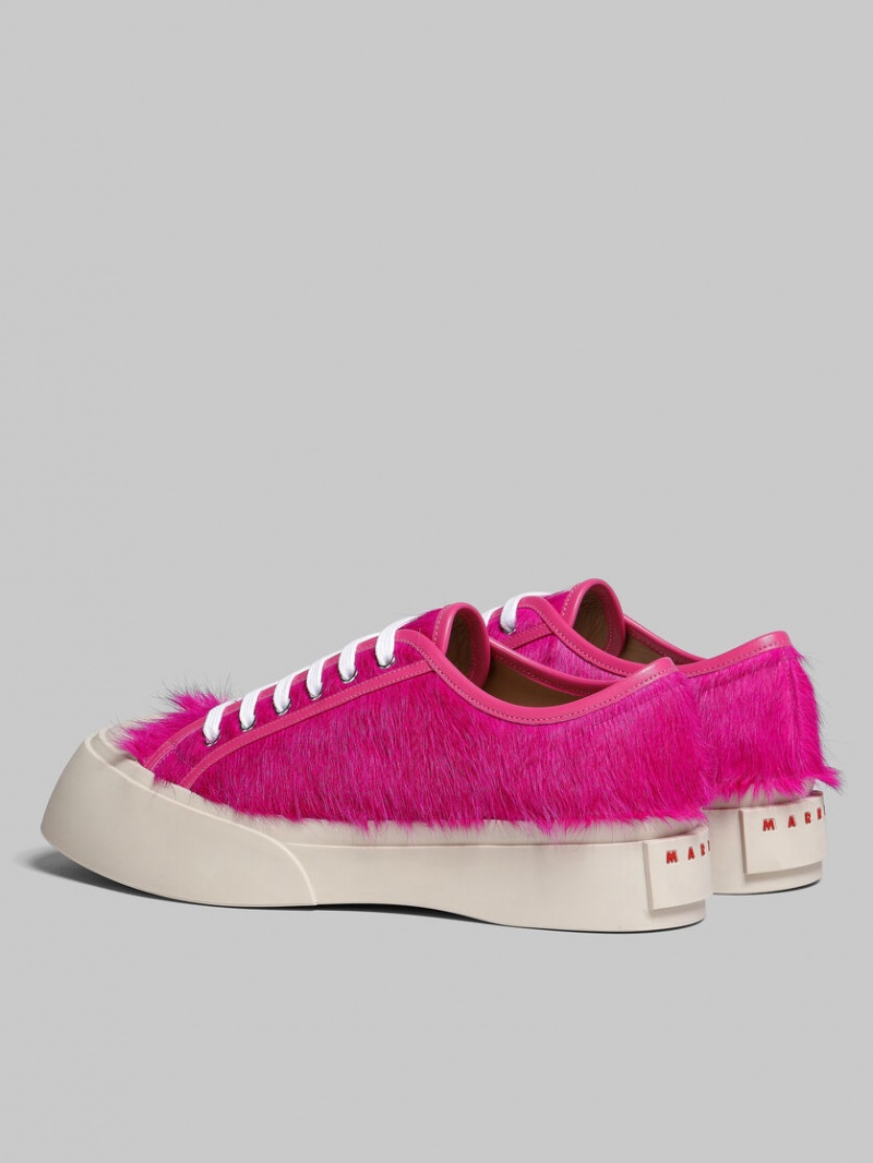 Marni Long-hair Calfskin Pablo Sneaker Fuchsie | BBESO68434