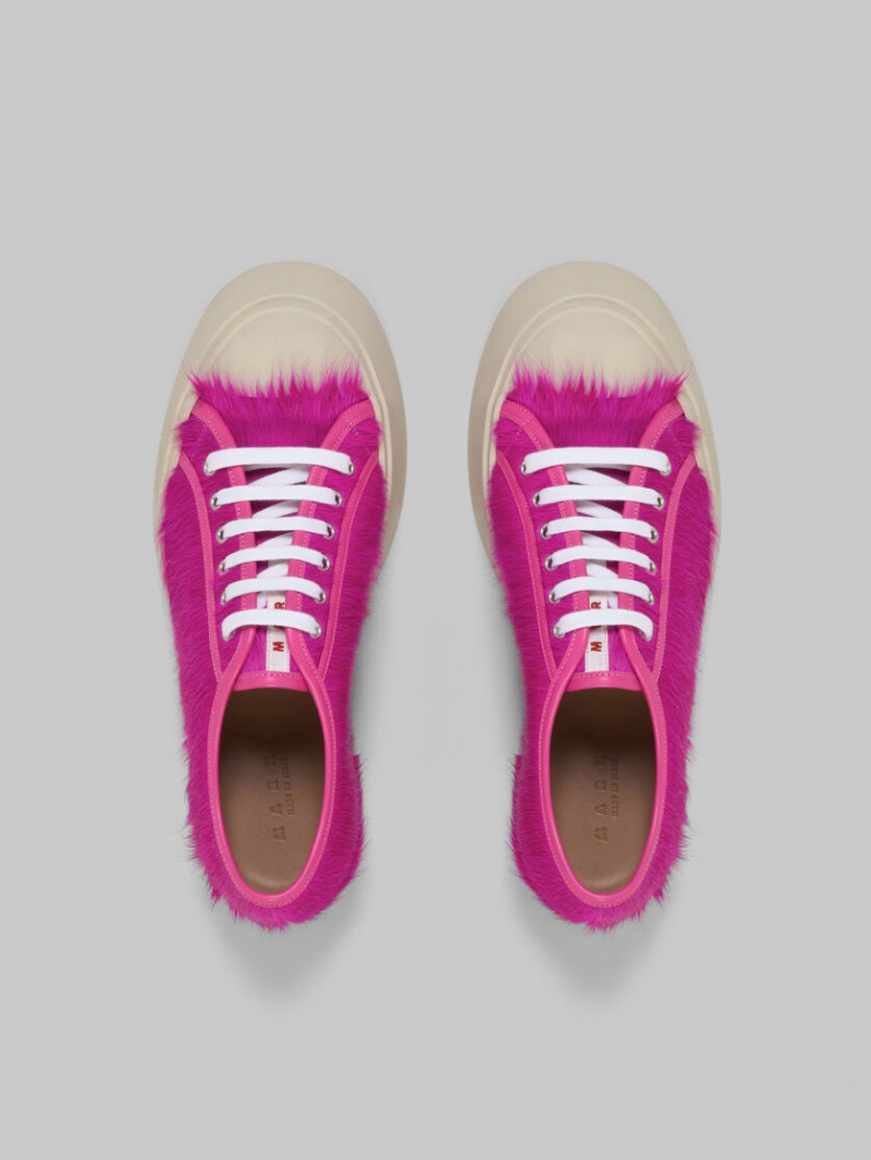 Marni Long-hair Calfskin Pablo Sneaker Fuchsie | BBESO68434