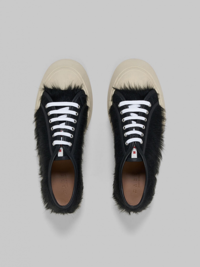 Marni Long-hair Calfskin Pablo Sneaker Zwart | MBEFT51436