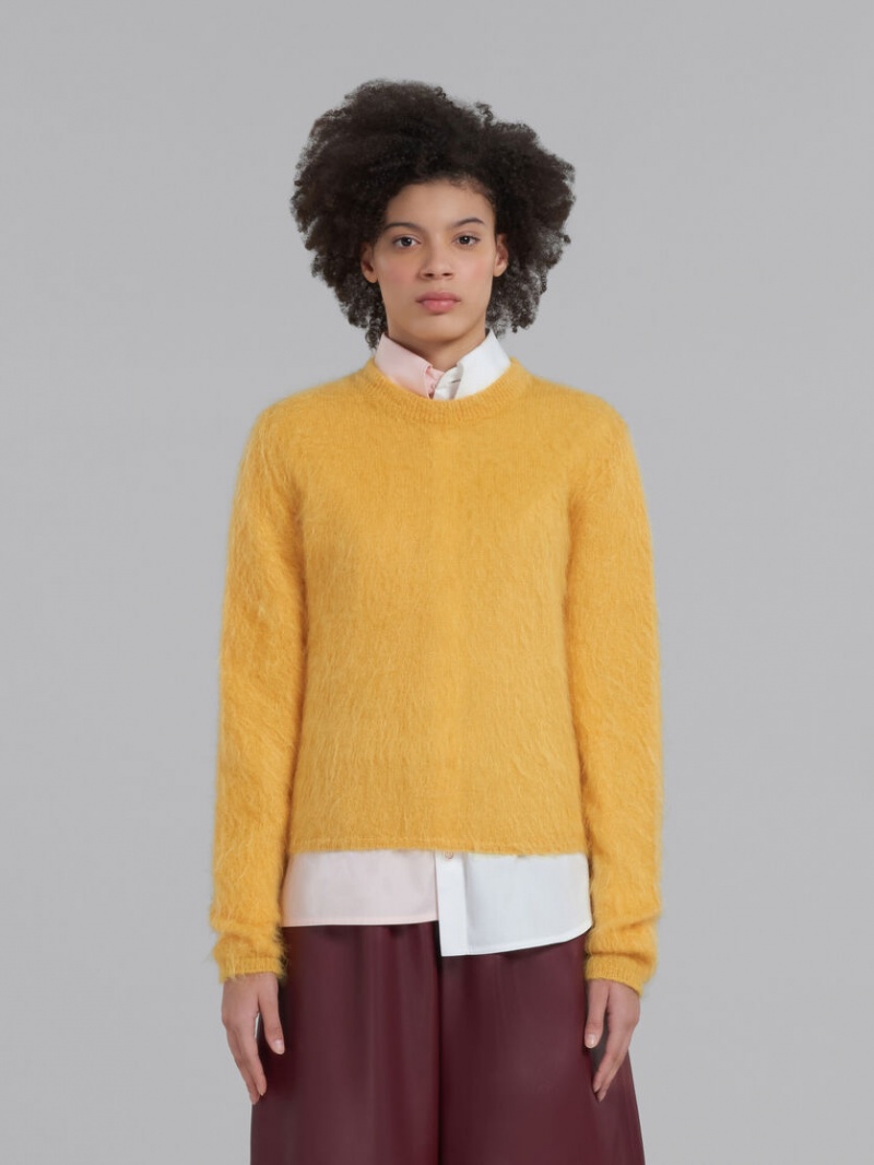 Marni Mohair And Wol Jumper Geel | YBEVQ34635