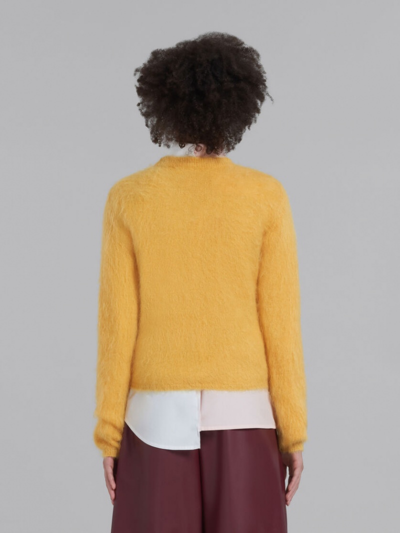 Marni Mohair And Wol Jumper Geel | YBEVQ34635