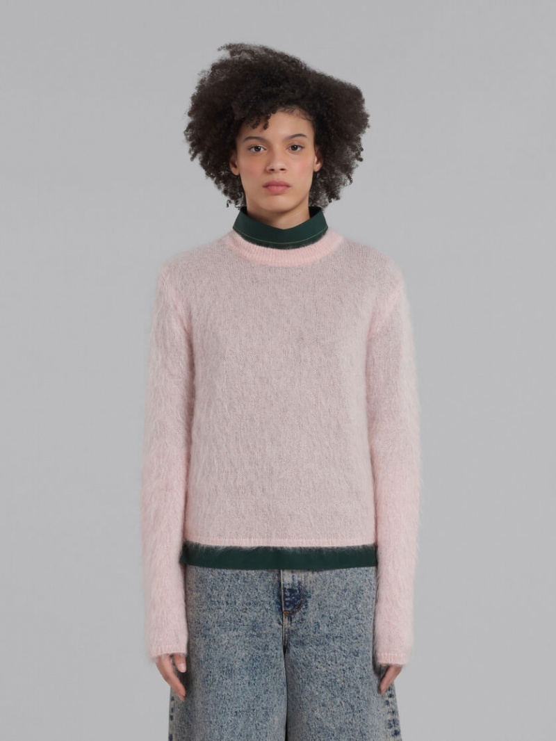 Marni Mohair And Wol Jumper Roze | EBEHC95634