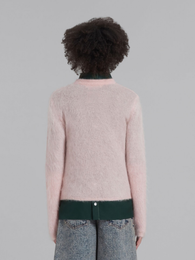 Marni Mohair And Wol Jumper Roze | EBEHC95634