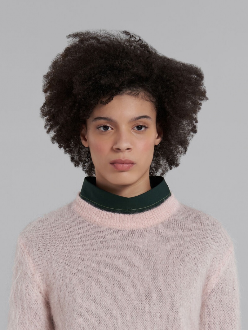 Marni Mohair And Wol Jumper Roze | EBEHC95634